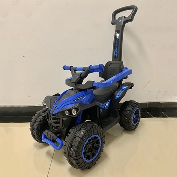 Машинка-каталка с толкателем Bambi M 5782EL-4 синяя (35407) - Pampik - 2