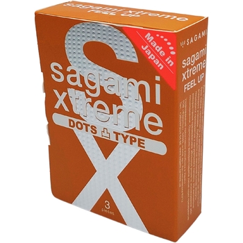 Презервативи Sagami Xtreme Dots Type екстрим 3 шт. (4974234101016) - Pampik - 2