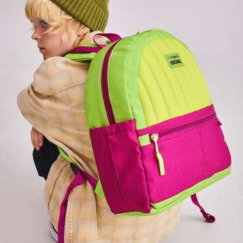 Рюкзак детский Bagland Bob Snail Maxi салатово-красный, 30x14x36 см - Pampik - 5