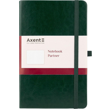 Книга записная Axent Partner Lux клетка 125x195 мм 96 листов зеленая (8202-04-A) - Pampik