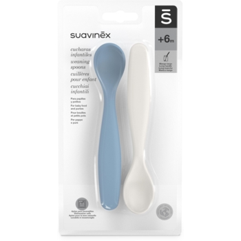 Набір ложок Suavinex Go natural, сіро-голубий, 2 шт. (308048) - Pampik - 3