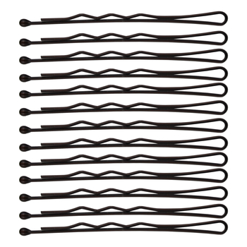 Набір фрезерних невидимок для волосся SPL, 5.5 см, 24 шт., коричневий (3021-0055) - Pampik - 2