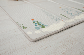 Детский двусторонний складной коврик Poppet Зимняя ночь и Птица мира, 200х150x1 см (PP024-150H) - Pampik - 12