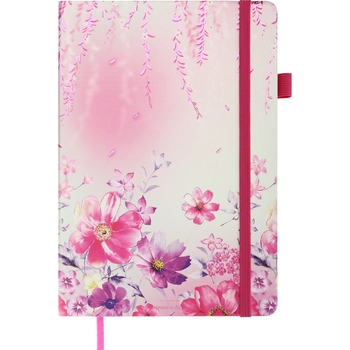 Блокнот деловой Buromax Cherie А5 96 л. в клеточку обложка искусственная кожа розовый (BM.295105-10) - Pampik