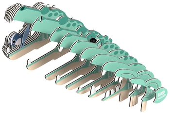 Збірна 3Д модель Eugy Зоопарк Крокодил (XEG-029) - Pampik - 2
