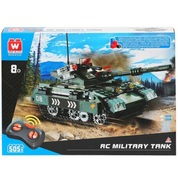 Машинка-конструктор на дистанційному керуванні Wise Block Бойовий танк 507 деталей (EU389048) - Pampik