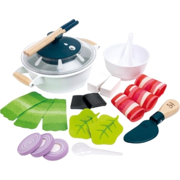 Детский кухонный набор Hape Посуда с продуктами (E3198) - Pampik