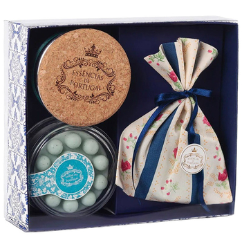 Подарунковий набір Essencias de Portugal Фіалка: Тверде мило 50 г х 3 шт. + Масажне мило 94 г - Pampik