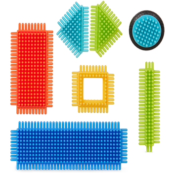 Конструктор-брістл Battat Lite Bristle Blocks Будівельник 36 деталей (BT3099Z) - Pampik - 3