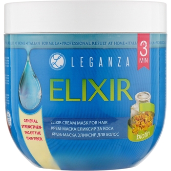 Крем-маска для волосся Leganza Еліксир з біотином 1 л - Pampik