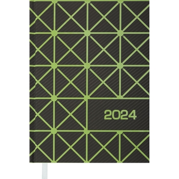 Ежедневник датированный Buromax Linea 2024 A5 зеленый (BM.2151-15) - Pampik