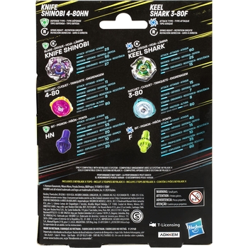 Набір іграшковий Hasbro Beyblade X Dual Pack Set з двох дзиґ (F9586_G0190) - Pampik - 4