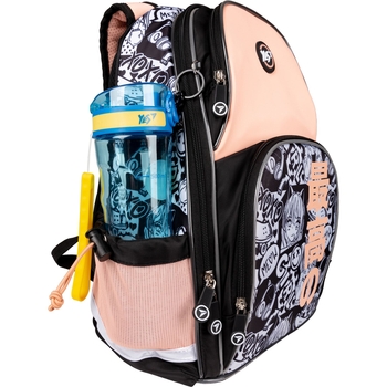 Рюкзак школьный Yes S-100 Anime полукаркасный, черный с персиковым (559579) - Pampik - 7