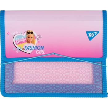 Папка для тетрадей Yes Barbie пластиковая на резинке, В5, розовая (492211) - Pampik