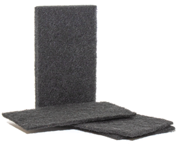 Губка кухонная Ekoplus Абразивная, 140х70х5 мм, 5 шт., черный - Pampik - 2