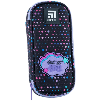 Пенал мягкий Kite Get It Girl 21x8.5x4.5 см черный (K24-662-21) - Pampik