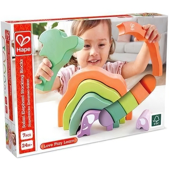 Деревянная пирамидка Hape Слоненок (E0489) - Pampik - 5