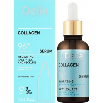 Увлажняющая сыворотка Delia Cosmetics Serum с коллагеном для обезвоженной кожи 30 мл - Pampik