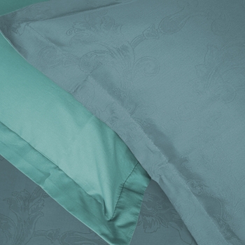 Простыня MirSon Сатин Жаккард 6041 Sofia 110х160 см мятная (2200009024269) - Pampik - 3