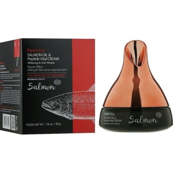 Крем для обличчя FarmStay Salmon Oil & Peptide Vital Cream 50 г - Pampik