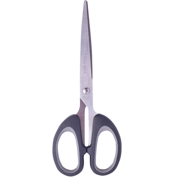 Офисные ножницы Buromax Jobmax черные с серыми вставками 163 мм (BM.4533-09) - Pampik