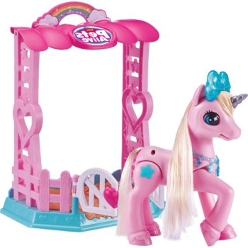 Інтерактивний ігровий набір Pets & Robo Alive Pet Shop Surprise S2 Чарівний єдиноріг у будиночку (9540) - Pampik