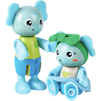 Деревянный набор Hape Семья слоников (E3527) - Pampik - 5