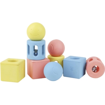 Набір брязкалець Hape Геометричні фігури 9 шт. (E0456) - Pampik