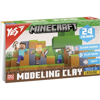 Пластилин Yes Minecraft 24 цвета, 480 г (540682) - Pampik