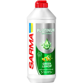 Гель для мытья посуды Sarma Platinum Зеленый лимон, 500 мл - Pampik