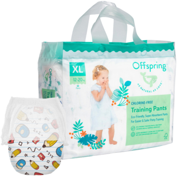 Підгузки-трусики Offspring Scriblee розмір XL (12-20 кг) 30 шт. (DP-OI-FAP-XL30P-SCR) - Pampik