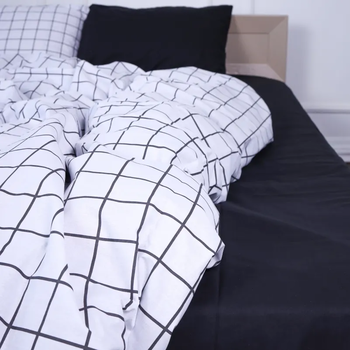 Простыня MirSon Бязь 17-4765 Piacenza 110х160 см черная (2200008943110) - Pampik