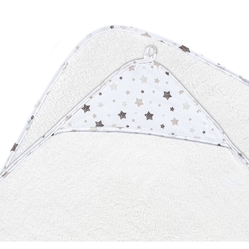 Куточок махровий Home line зірочки 90х90 см білий з бежевим і коричневим (179695) - Pampik - 2