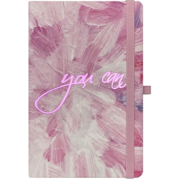 Книга записная Buromax Infinity в клеточку, 207х136 мм, на резинке, розовая, 96 листов (BM.255105-10) - Pampik