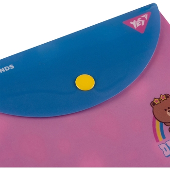 Папка-конверт Yes Line Friends B7, на кнопці (492264) - Pampik - 2