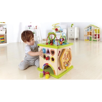 Бизикуб деревянный Hape Сельские зверьки (E1810) - Pampik - 3