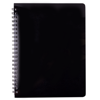 Тетрадь для записей Buromax Gloss А6 в клетку 80 листов черная (BM.24652151-01) - Pampik