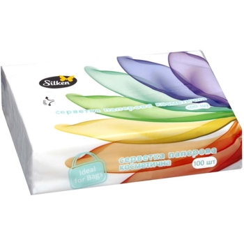Серветки паперові Silken Mini Барви 2 шари, 100 шт. у плівці - Pampik