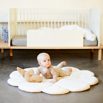 Килимок ігровий Childhome Flower, 110 см, білий (CCPMFL) - Pampik - 5