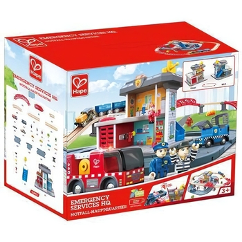 Игрушка железнодорожная Hape Штаб аварийной службы 55 элементов (E3736) - Pampik - 4