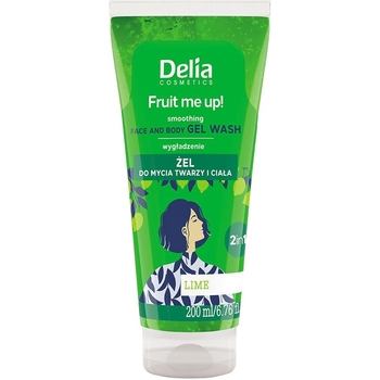 Гель для мытья лица и тела Delia Cosmetics Fruit Me Up! с ароматом лайма 200 мл - Pampik