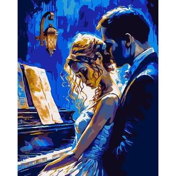 Картина по номерам Santi Пианистка 40х50 см - Pampik