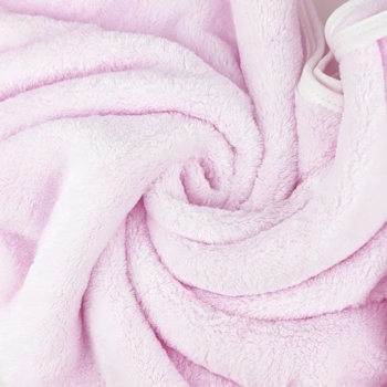 Дитячий рушник-куточок HomeBrand з вишивкою 80х80 см світло-бузковий (60091) - Pampik - 3