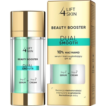 Сироватка Lift 4 Skin Beauty Booster Dual Smooth 10% Niacynamid Serum + Cream SPF30+30 мл (2шт. х15 мл) - Pampik - 4
