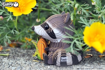 Сборная 3Д модель Eugy Зоопарк Енот (XEG-103) - Pampik - 7