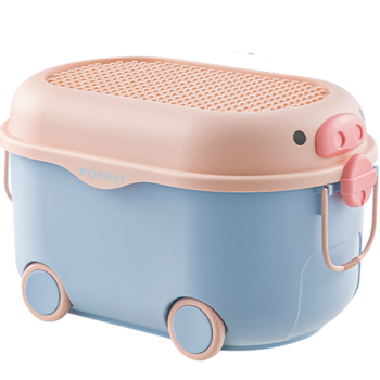 Многофункциональный ящик для хранения игрушек Poppet Свинка Блу на колесах средний (PP-002B-M) - Pampik