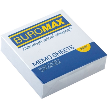 Блок бумаги для заметок Buromax Jobmax непроклеенный 80х80х20 мм белый (BM.2207) - Pampik
