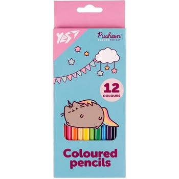 Олівці кольорові Yes Pusheen, 12 шт. (290721) - Pampik