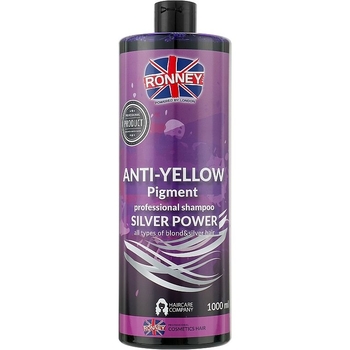 Шампунь для нейтрализации желтизны Ronney Professional Anti-Yellow Pigment Silver Power 1 л - Pampik