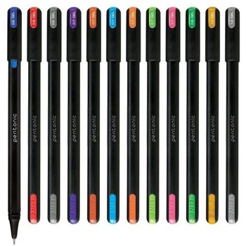 Ручка гелева Linc Pentonic фіолетові чорнила упаковка 12 шт. (420421) - Pampik - 3